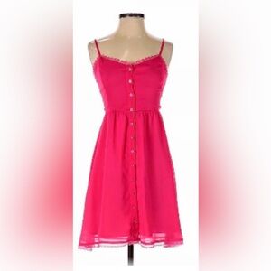Hot pink spaghetti strap dress
